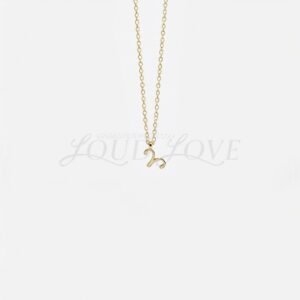 Gold Aries pendant necklace featuring the ram symbol, clean and minimal in design.