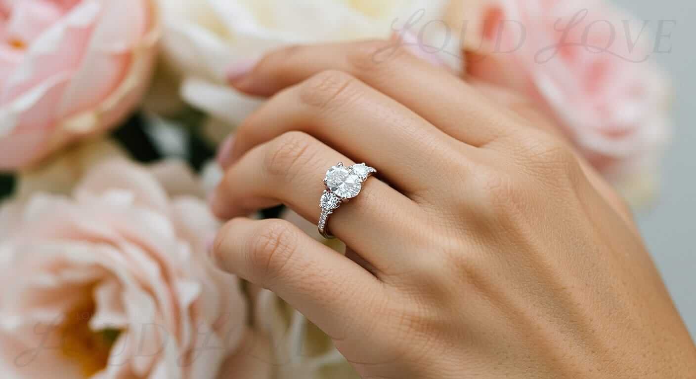 Popular enegement rings designs feature recycled material and lab-grown diamonds.