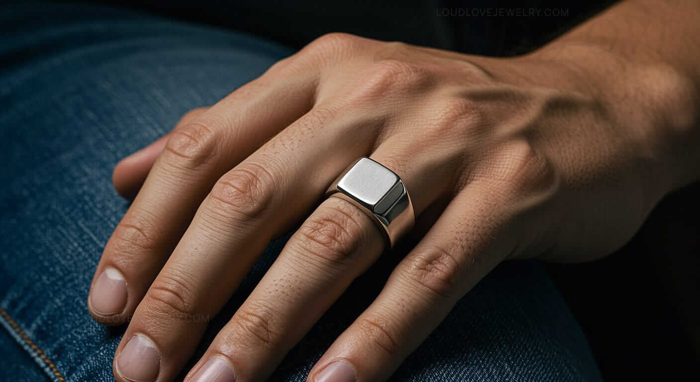 Gentleman signet rings with no engraving yet