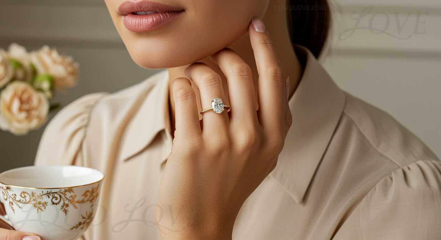 A perfect example of sustainable rings for the modern couple.