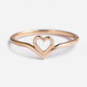 Ring with a simple open-heart design.