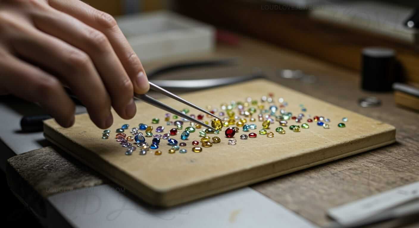 Customer can choose from variety of gemstones or even include their own.