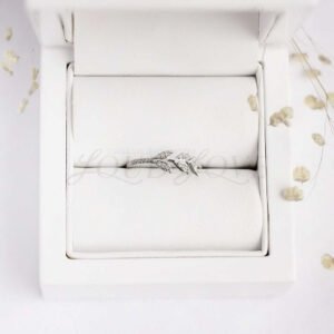 white-box-containing-silver-leaf-ring